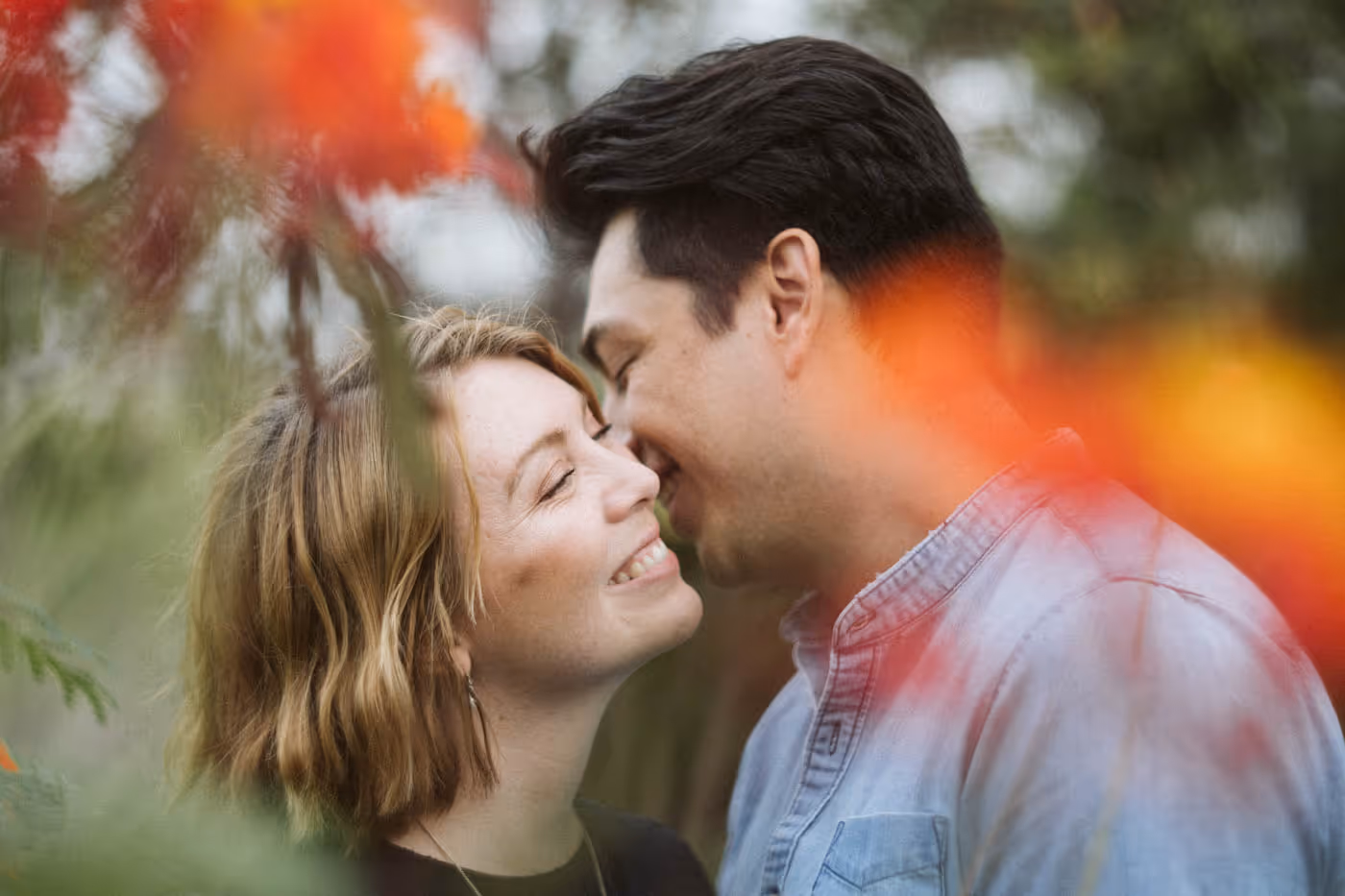 Happy couple at their wedding