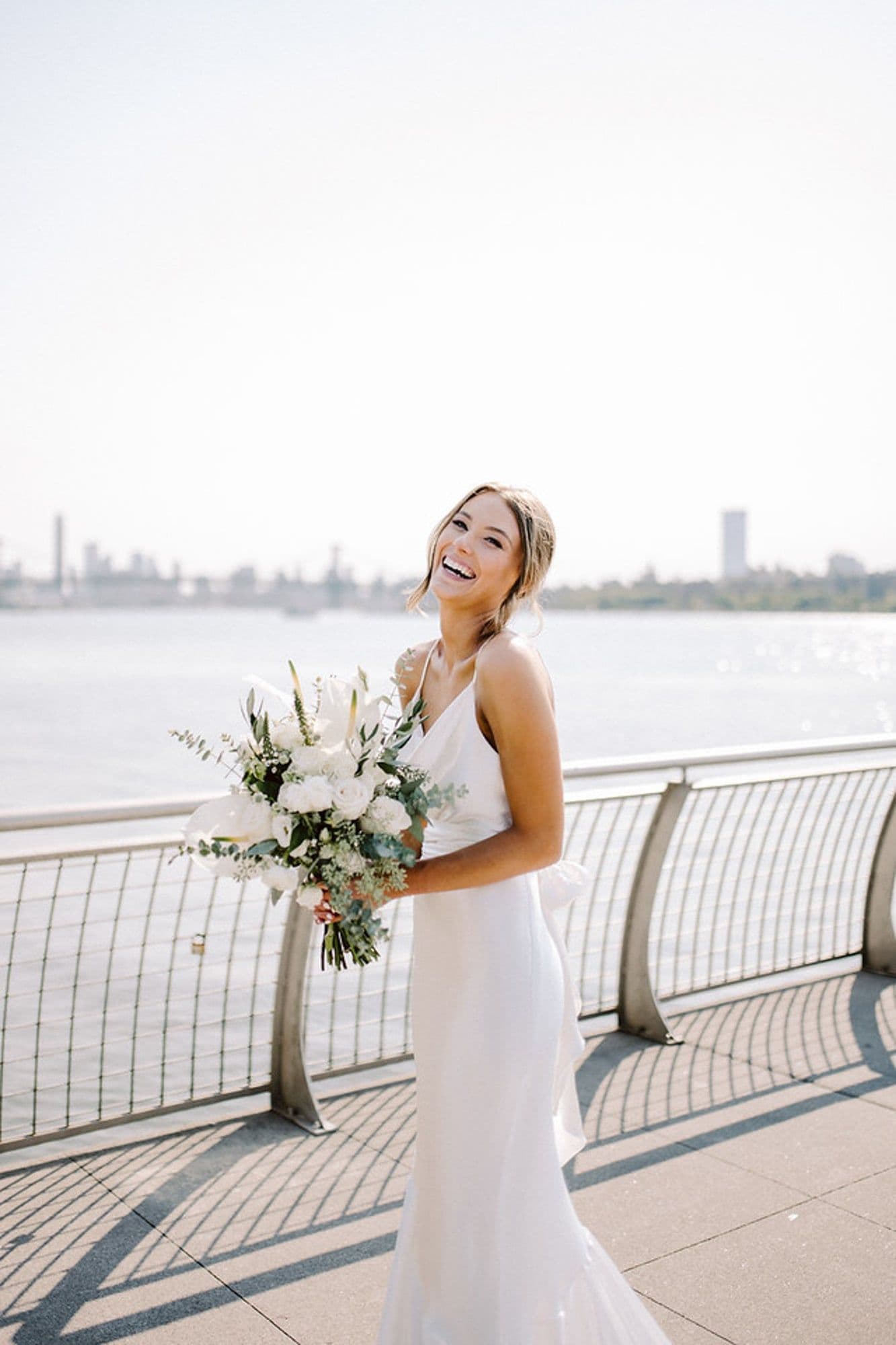 Happy couple on their wedding day